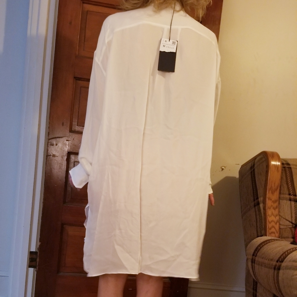 Zara Ruffle Button Down - Picture 2 of 3